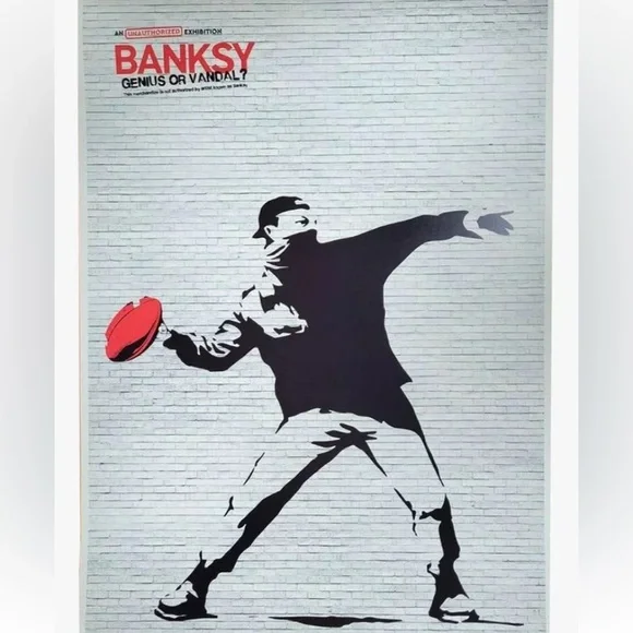Banksy Genius or Vandal NYC Exhibition VIP Poster 16x24